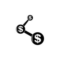 enlace ampollas de el dólar vector icono ilustración