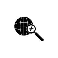 globe increase sign vector icon illustration