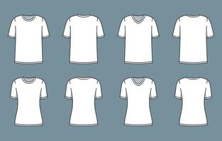 Outline White Tshirt Mock Up vector
