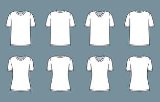 Outline White Tshirt Mock Up vector