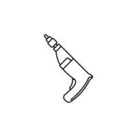 drill concept line vector icon illustration