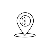 Golf location vector icon illustration
