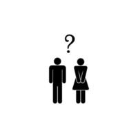 the relationship is questionable vector icon illustration
