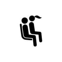 seating place for loversplace for people with plaster vector icon