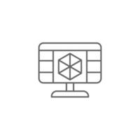 3d programming vector icon illustration
