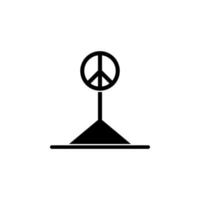 paz firmar vector icono ilustración