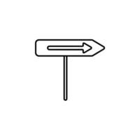 road sign on the right vector icon illustration