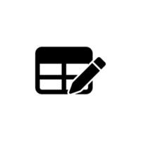 edit table vector icon illustration