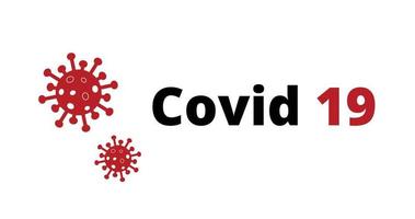 Covid 19 on White Background. Novel Coronavirusn Covid 19 NCoV - Vector