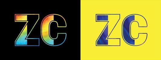 inicial letra zc logo icono vector diseño modelo. prima lujoso logotipo para corporativo negocio identidad