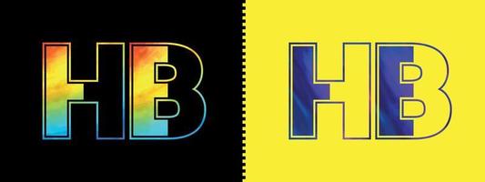 Unique HB letter logo Icon vector template. Premium stylish alphabet logo design for corporate business