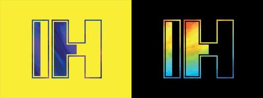 Unique IH letter logo Icon vector template. Premium stylish alphabet logo design for corporate business