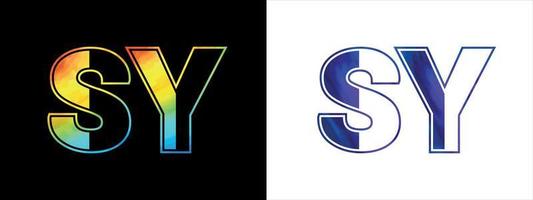 Unique SY letter logo Icon vector template. Premium stylish alphabet logo design for corporate business