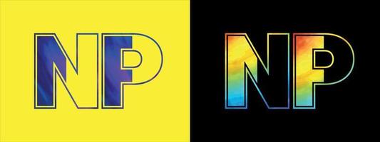 Unique NP letter logo Icon vector template. Premium stylish alphabet logo design for corporate business
