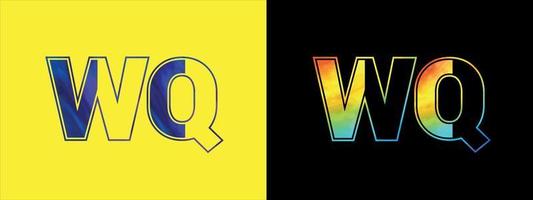 Unique WQ letter logo Icon vector template. Premium stylish alphabet logo design for corporate business