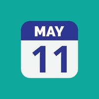 May 11 Calendar Date Icon vector