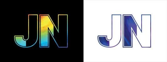Initial letter JN logo Icon vector design template. Premium luxurious logotype for corporate business identity