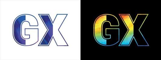 Letter GX logo design vector template. Creative modern luxurious logotype for corporate business identity