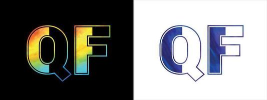inicial letra qf logo icono vector diseño modelo. prima lujoso logotipo para corporativo negocio identidad