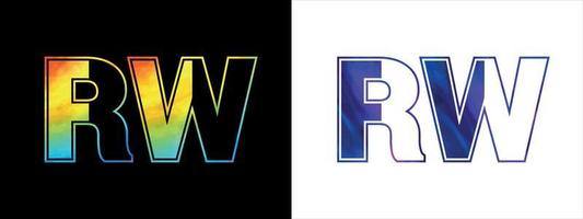 inicial letra rw logo icono vector diseño modelo. prima lujoso logotipo para corporativo negocio identidad