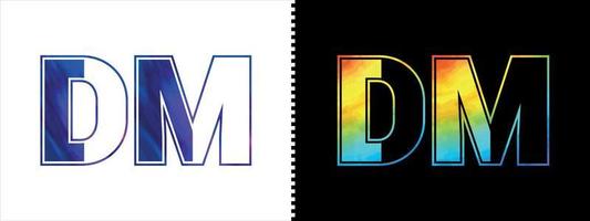 Unique DM letter logo Icon vector template. Premium stylish alphabet logo design for corporate business