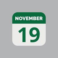 icono de fecha de calendario del 29 de noviembre vector