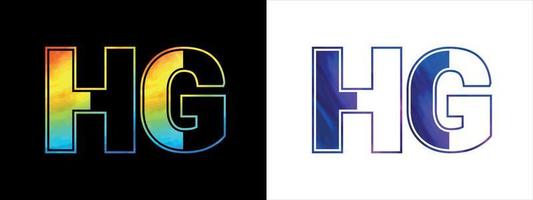 inicial letra hg logo icono vector diseño modelo. prima lujoso logotipo para corporativo negocio identidad
