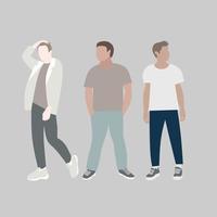 hombres, vector, ilustración vector