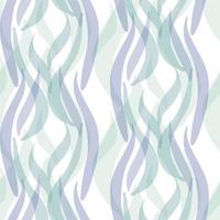Abstract blue pattern with various elements in the form of vertical repeating waves, waterfall. Chaotic vector texture with curved smooth shapes for printing on textiles and paper gift packaging