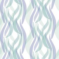 Abstract blue pattern with various elements in the form of vertical repeating waves, waterfall. Chaotic vector texture with curved smooth shapes for printing on textiles and paper gift packaging