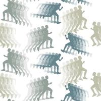 A pattern of silhouettes of running people gaining speed in different directions. Running a marathon, people running, a colorful poster. Vector illustration. Printing on textiles and paper. Print