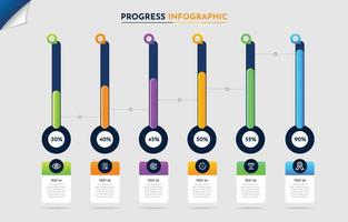 Minimalist Modern Progress Bar Infographic Interface vector