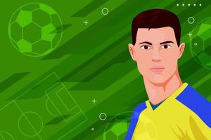 Famous Soccer Player Character Background vector