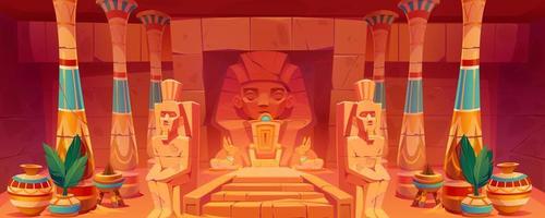 Throne room in ancient Egyptian temple vector