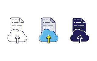 Cloud upload vector icon