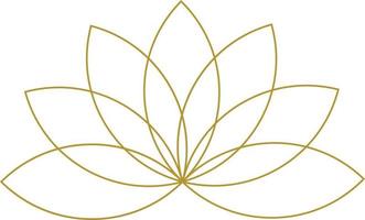 Lotus Flower Shape Elegant Logo Element vector