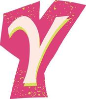 Letter Y Magazine Cut-Out Element vector