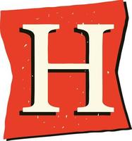 Letter H Magazine Cut-Out Element vector