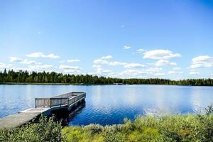 A lake in the mountains photo