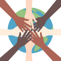 harmonie hand- Holding en vrede tussen ras png