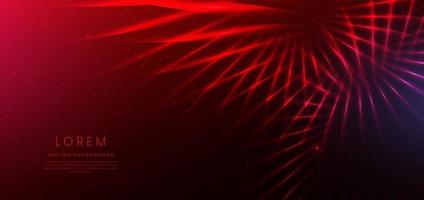 Abstract technology futuristic neon red light lines on red background with copy space for text. vector