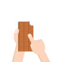 hand innehav choklad bar ljuv efterrätt mellanmål bageri brun png