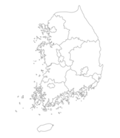 mapa de corea del sur png