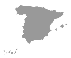 Map of Spain grey color png