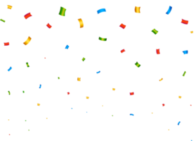 confetti PNG illustratie voor festival achtergrond. gemakkelijk blik folie confetti vallend achtergrond. gemakkelijk rood, groente, gouden, blauw confetti Aan transparant achtergrond. viering evenement en partij png.