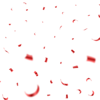 brillant rouge confettis chute isolé sur une transparent Contexte. Festival éléments png. confettis png illustration pour Festival Contexte. rouge fête clinquant et confettis chute.