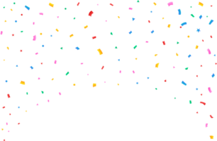 confetti PNG illustratie voor festival achtergrond. rood, groente, gouden, blauw confetti Aan transparant achtergrond. confetti vallend Aan transparant achtergrond. evenement en partij viering element png.