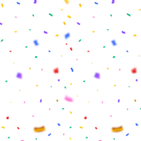 Multicolor confetti and tinsel explosion on a transparent background. Festival and party celebration frame elements PNG. Colorful confetti and tinsel blast for carnival or birthday background PNG. png