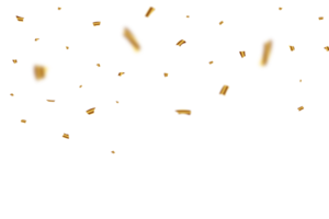 gouden confetti vallend illustratie Aan een transparant achtergrond. festival viering elementen PNG met confetti en goud folie. gouden confetti vallend voor een carnaval of partij achtergrond png.