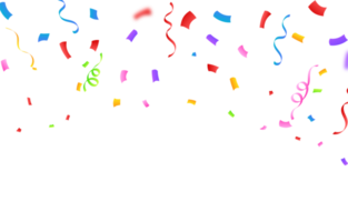 confetti PNG illustratie voor festival achtergrond. kleurrijk klatergoud en confetti explosie. veelkleurig confetti Aan transparant achtergrond. evenement en partij viering. festival elementen png.